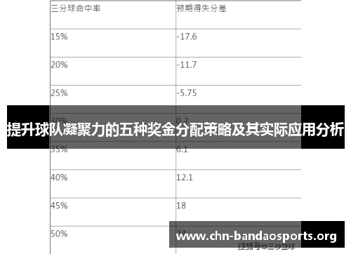 提升球队凝聚力的五种奖金分配策略及其实际应用分析