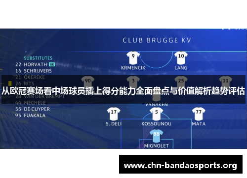 从欧冠赛场看中场球员插上得分能力全面盘点与价值解析趋势评估